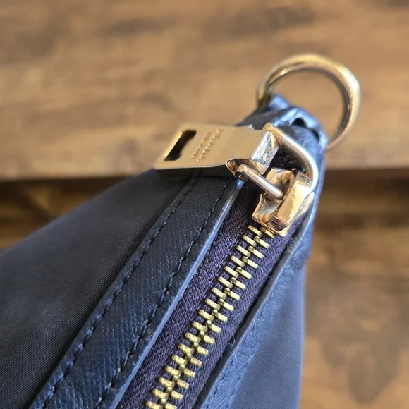 Prada Navy Blue Nylon Tote Bag with Gold Hardware - Picture 6 of 11